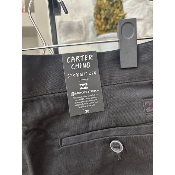 Billabong Men's Black Carter Chino Pants Size 28 - Picture 8 of 8